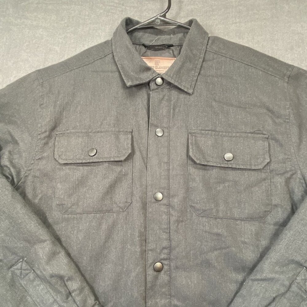 Mens Rugged Elements Dark Gray Jacket Snap Button… - image 7